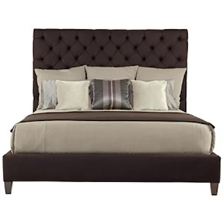 Transitional Queen Upholstered Bed